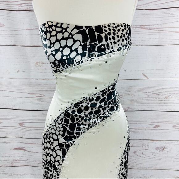 Night Moves animal print mermaid flare trumpet prom dress formal - Picture 2 of 16